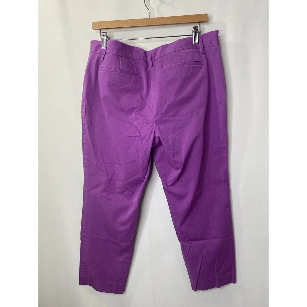 Worthington Womens Purple Pants Size 14 Cotton Career Office Mothers Day Church